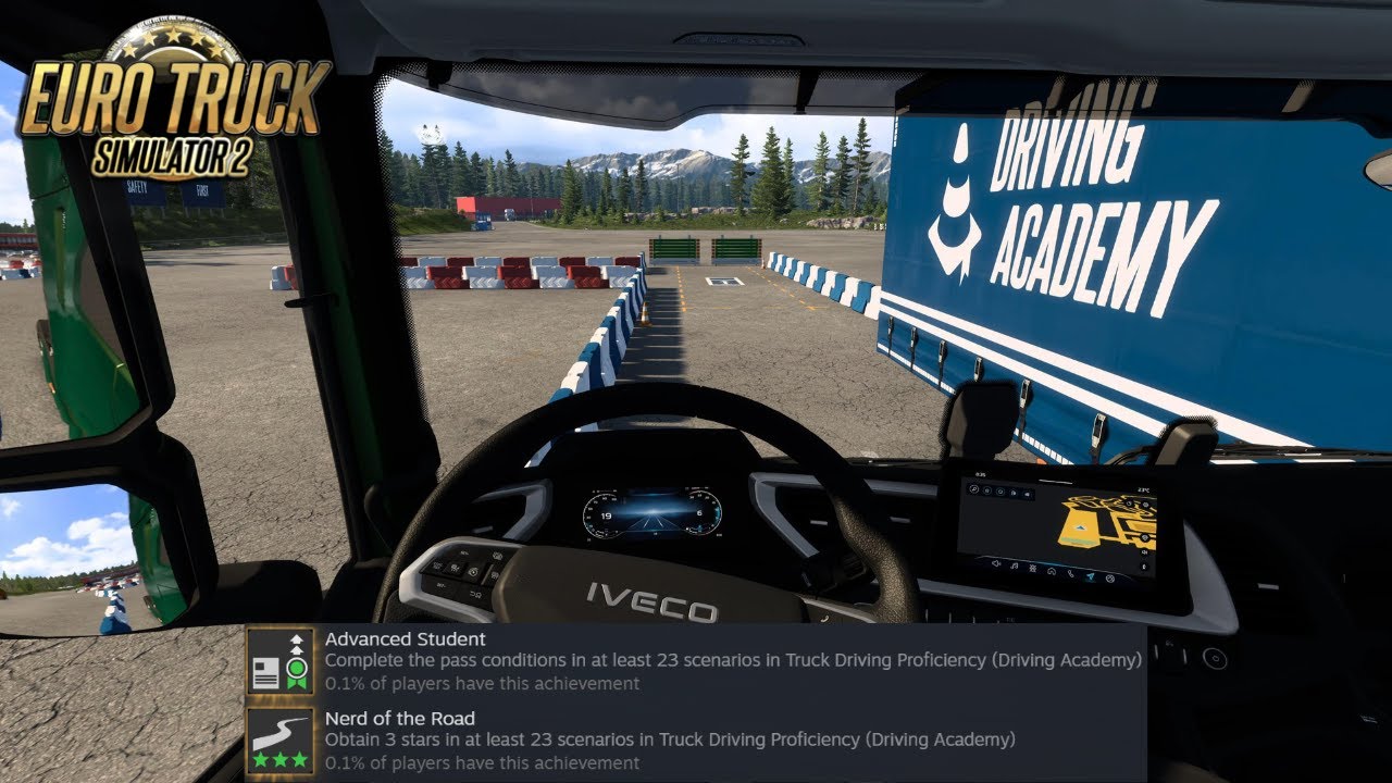 ETS2 1.55 Truck Driving Proficiency (Driving Academy) Chapter 4 Walkthrough + 2 Achievements