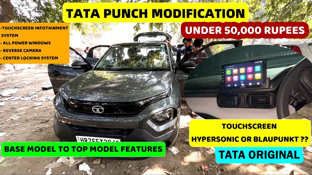 TATA PUNCH MODIFICATION BASE MODEL🔥BASE TO TOP MODEL FEATURES #tatapunch #tatapunchbasemodel
