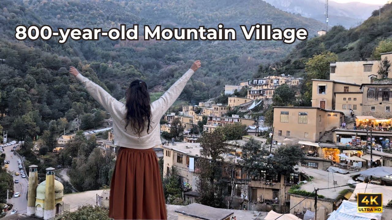 Traveling to IRAN’s Hidden Rooftop Village ⛰ + Local Night Market Tour 🍋