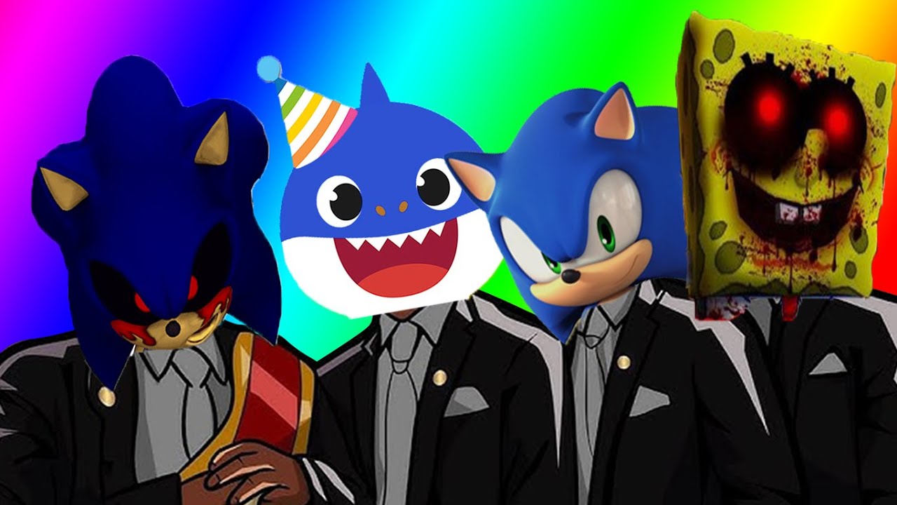 Baby Shark.EXE  & Sonic &SpongeBob & Sonic.exe - Coffin Dance Song (cover)