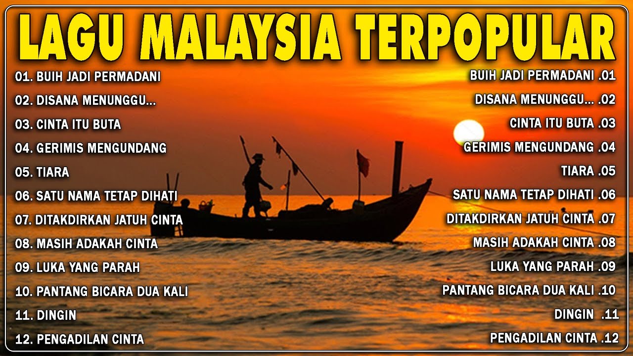 LAGU MALAYSIA TIDUR PILIHAN TERBAIK ~ Gerimis Mengundang, Hanya Satu Persinggahan ~ Malaysia Terbaik