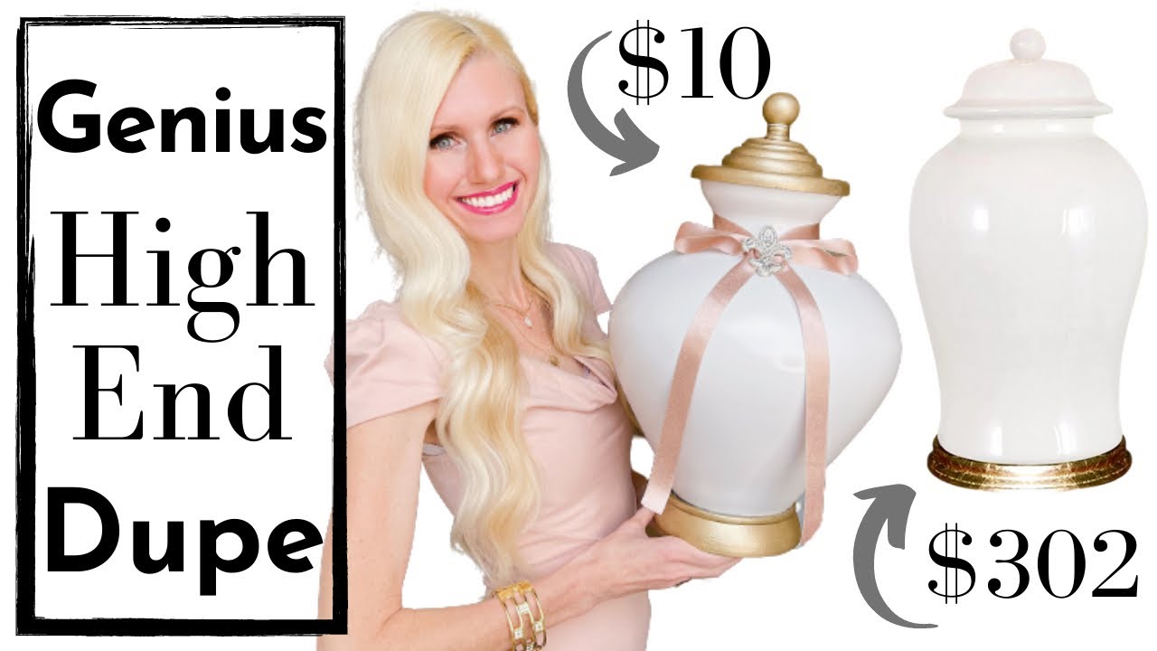 YOU’ll NEVER BELIEVE what THRIFTED item I used to DUPE this $302 GINGER JAR!