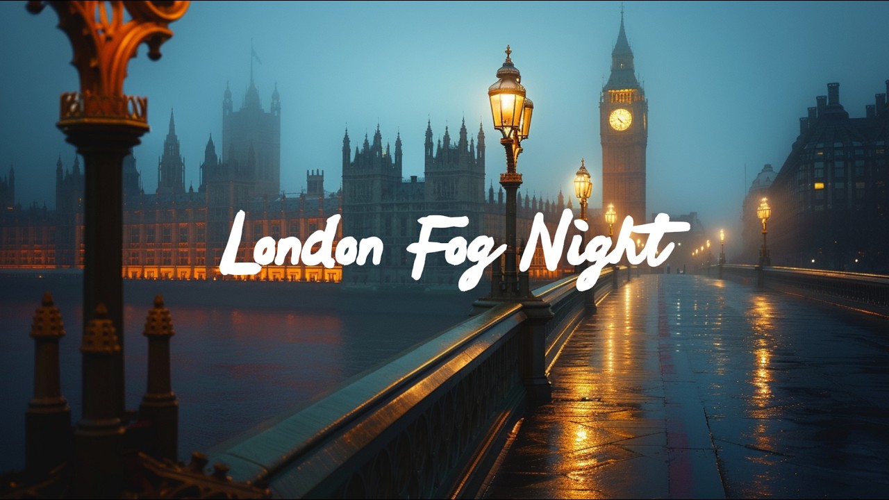 London Fog Night 🌫 Deep Sleep Electric Guitar | Relaxing Ambient Music (1h 22m)