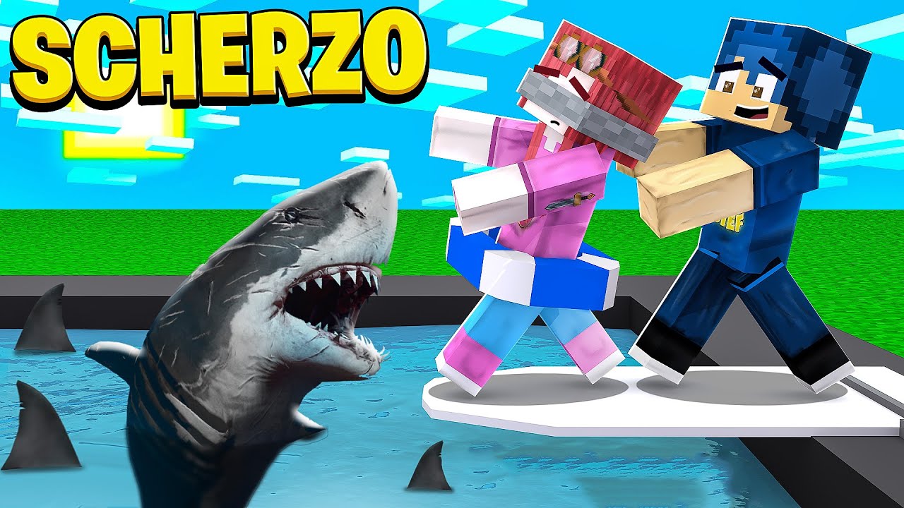 BUTTO PHERE NELLA PISCINA DEGLI SQUALI! - MINECRAFT *VITA IN CITTÀ*