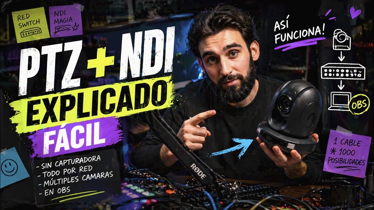 Qué es NDI y cómo conectar cámaras PTZ a OBS sin capturadora 🎥 | Guía completa paso a paso