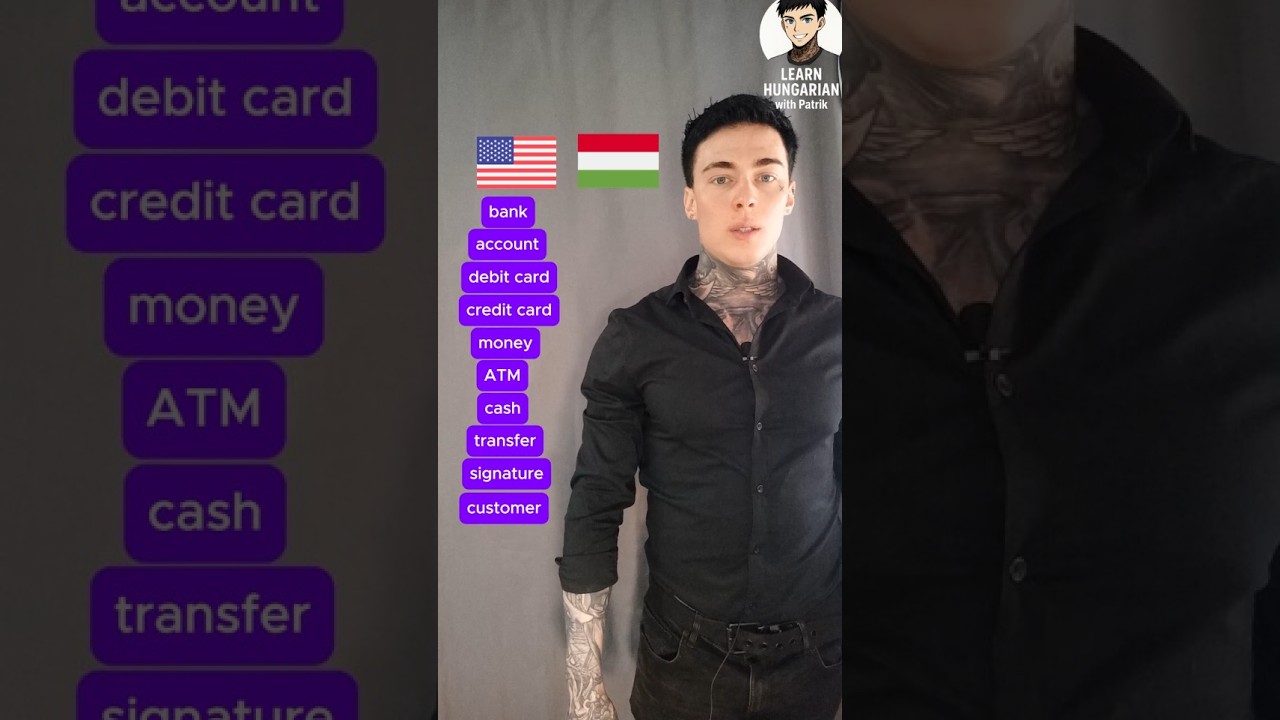 Learn 10 useful bank words in Hungarian! #hungarianlanguage #learnhungarian #hungary