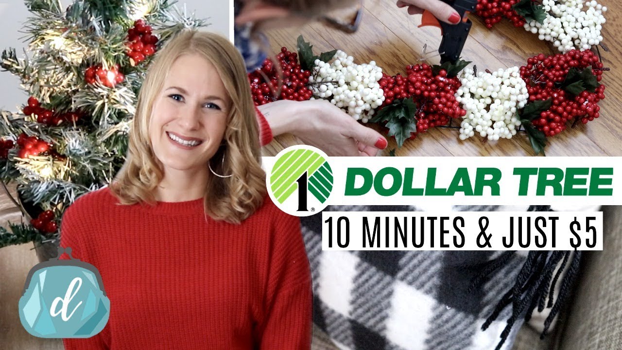 DOLLAR TREE CHRISTMAS DIYS...for lazy people! (just $5 and under 10 minutes)