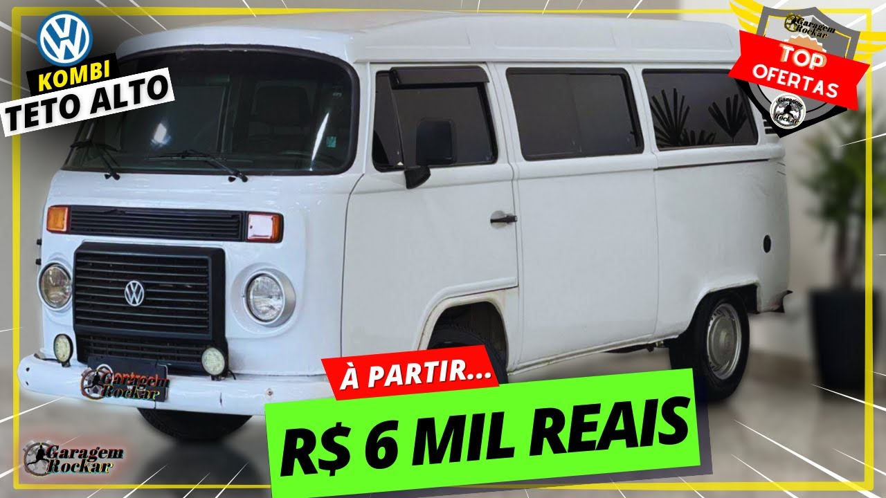 VOLKSWAGEN KOMBI TETO ALTO A VENDA BARATA [À PARTIR DE 6 MIL] Top Ofertas Rockar #kombi #utilitario