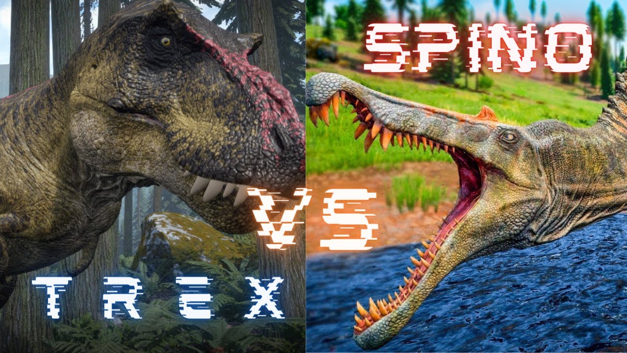 the isle sandbox fight : Trex vs Spino
