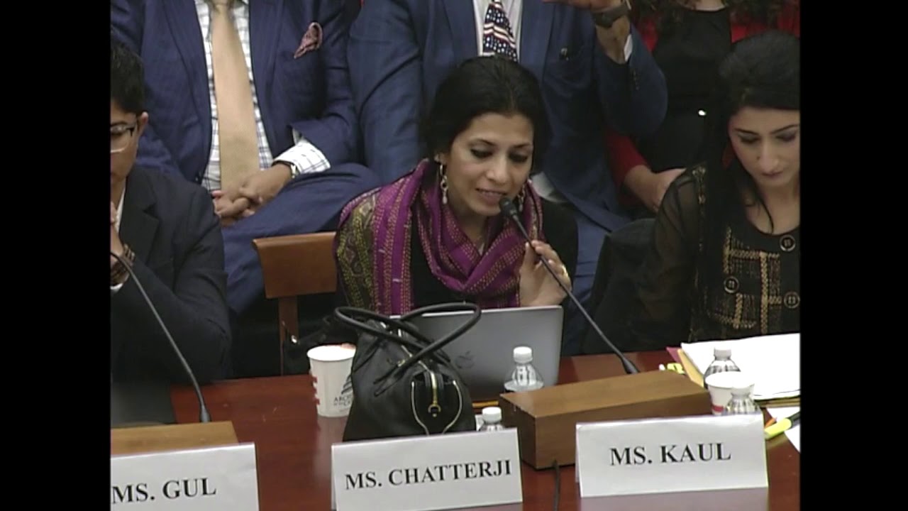 Dr. Angana Chatterji's Testimony on Kashmir, 10/22/19