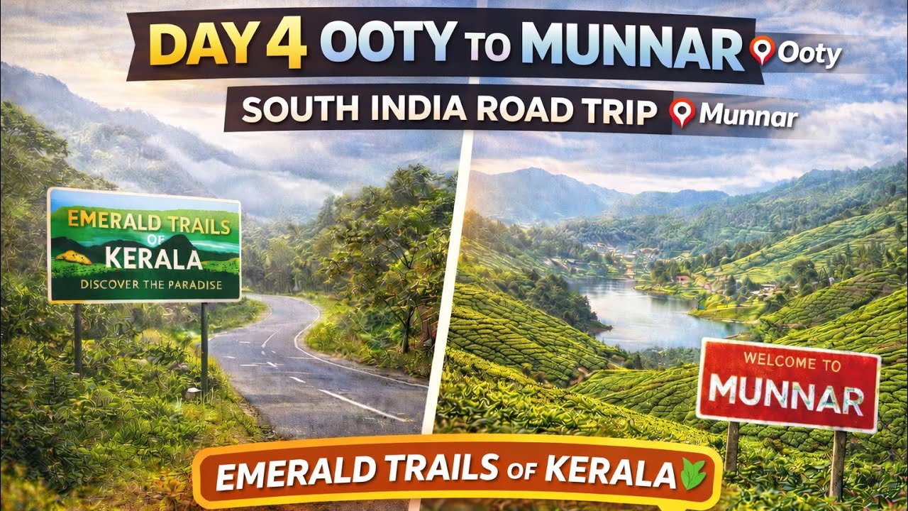 Day 4: Ooty to Munnar | Misty Mountains & Tea Estate Trails