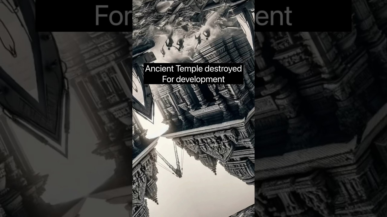 Ancient temple destroyed for state development 😱!! #swamynarasimha #lordnarasimha #destroyedtemple
