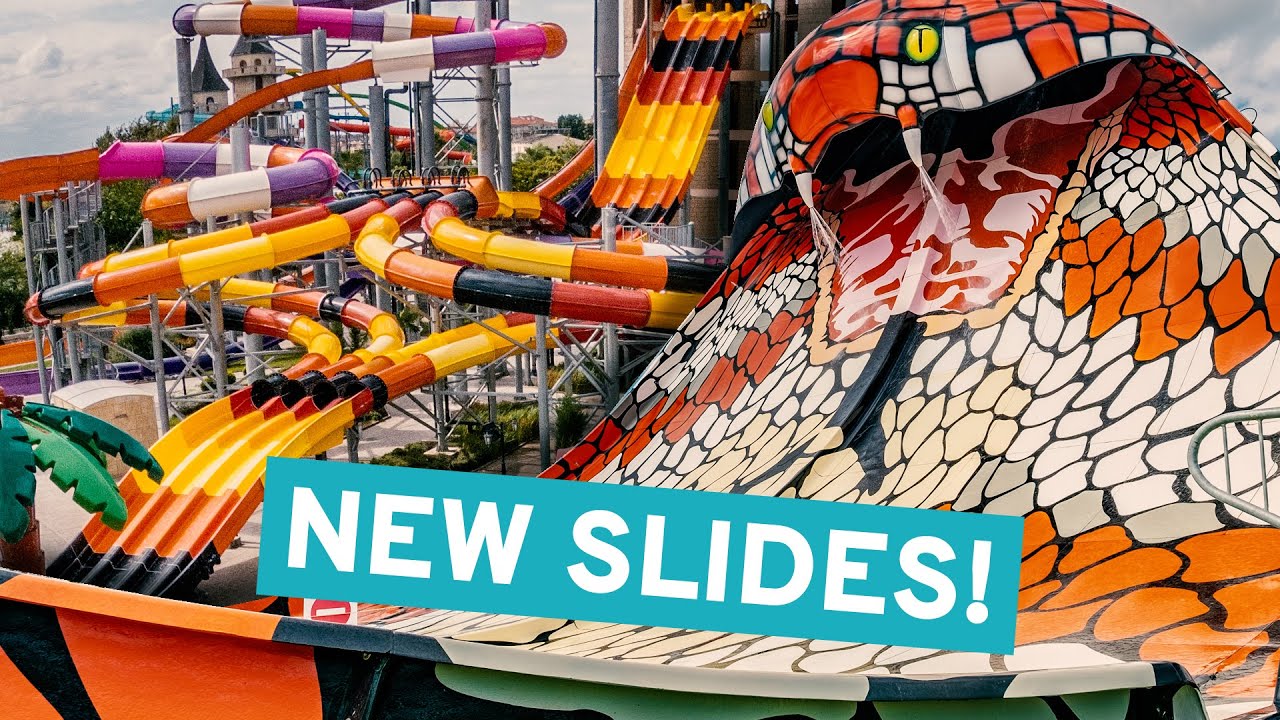 New Water Slides at Aquapark Nessebar | All New Rides POV