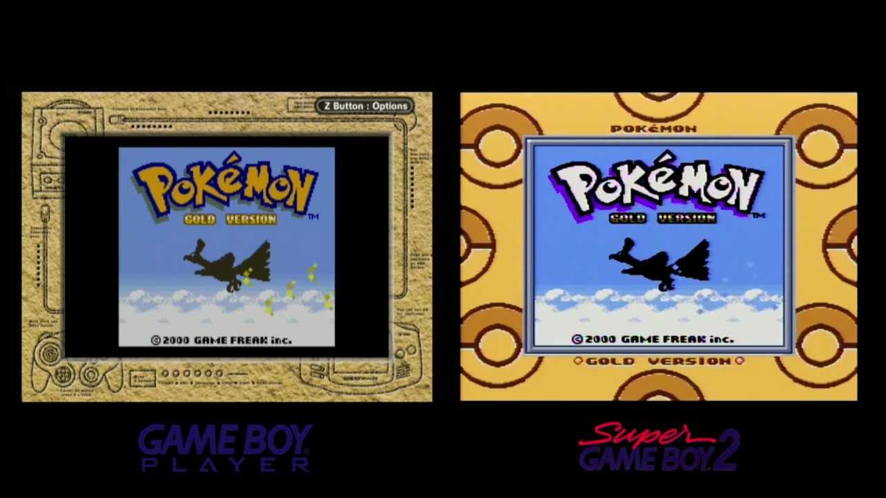 Pok&eacute;mon Gold Intro - Game Boy Player vs Super Game Boy 2