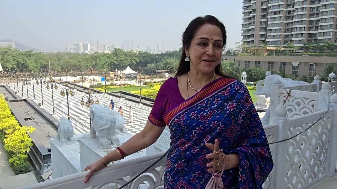 Uncut Video of Hema Malini’s Visit to ISKCON Kharghar 🌸 | 1st January 2025 | Happy New Year! ✨🙏