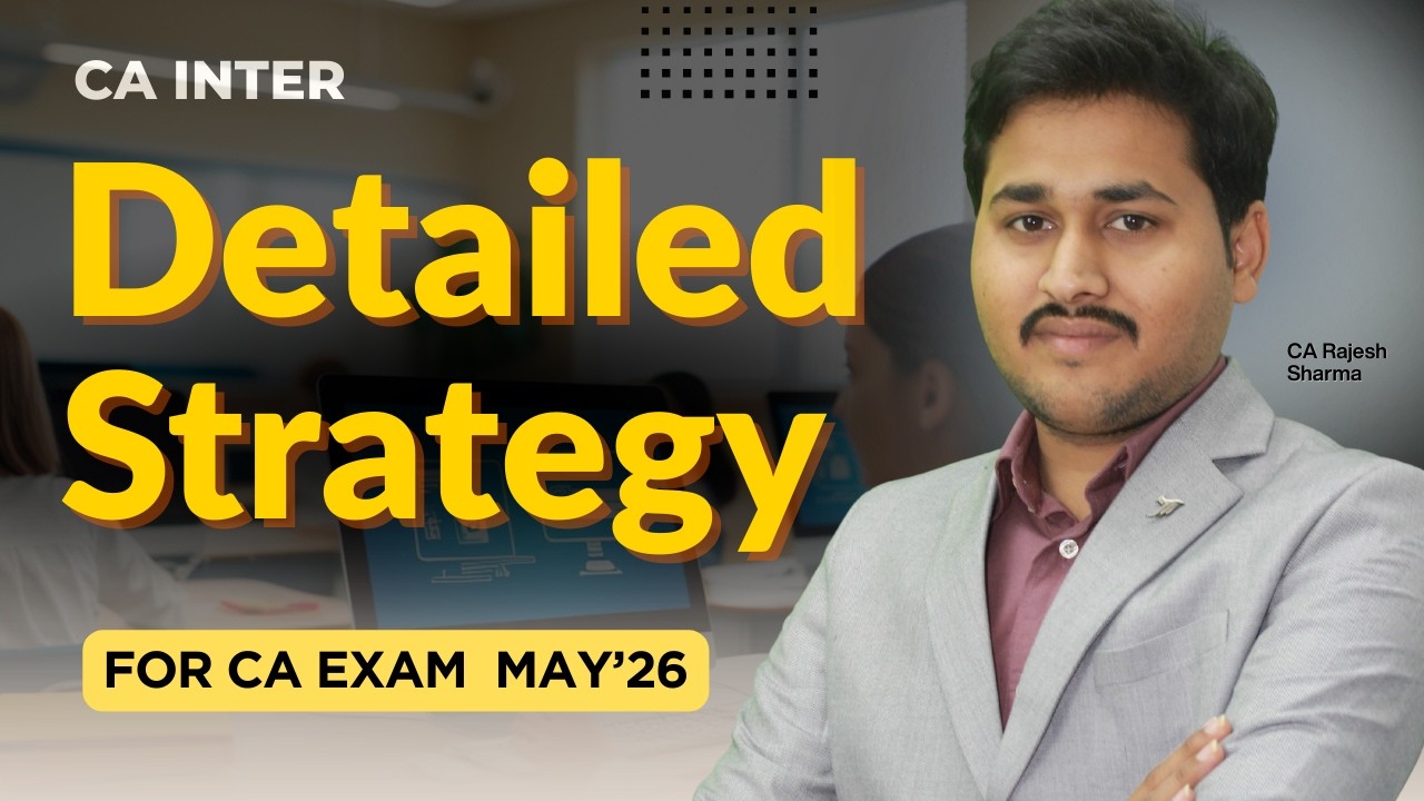 CA Inter May 2026 Study Plan | Rank Strategy by Rajesh Sharma Sir 💯 #caexam #strategy #cainter