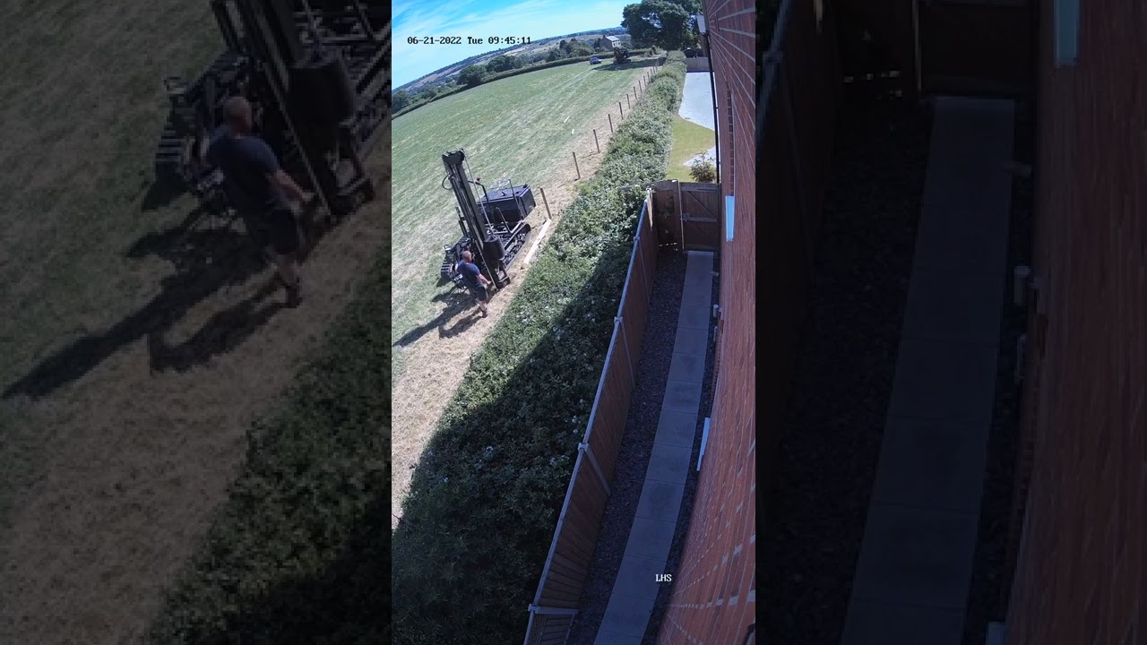 Gas explosion  installing fence posts !