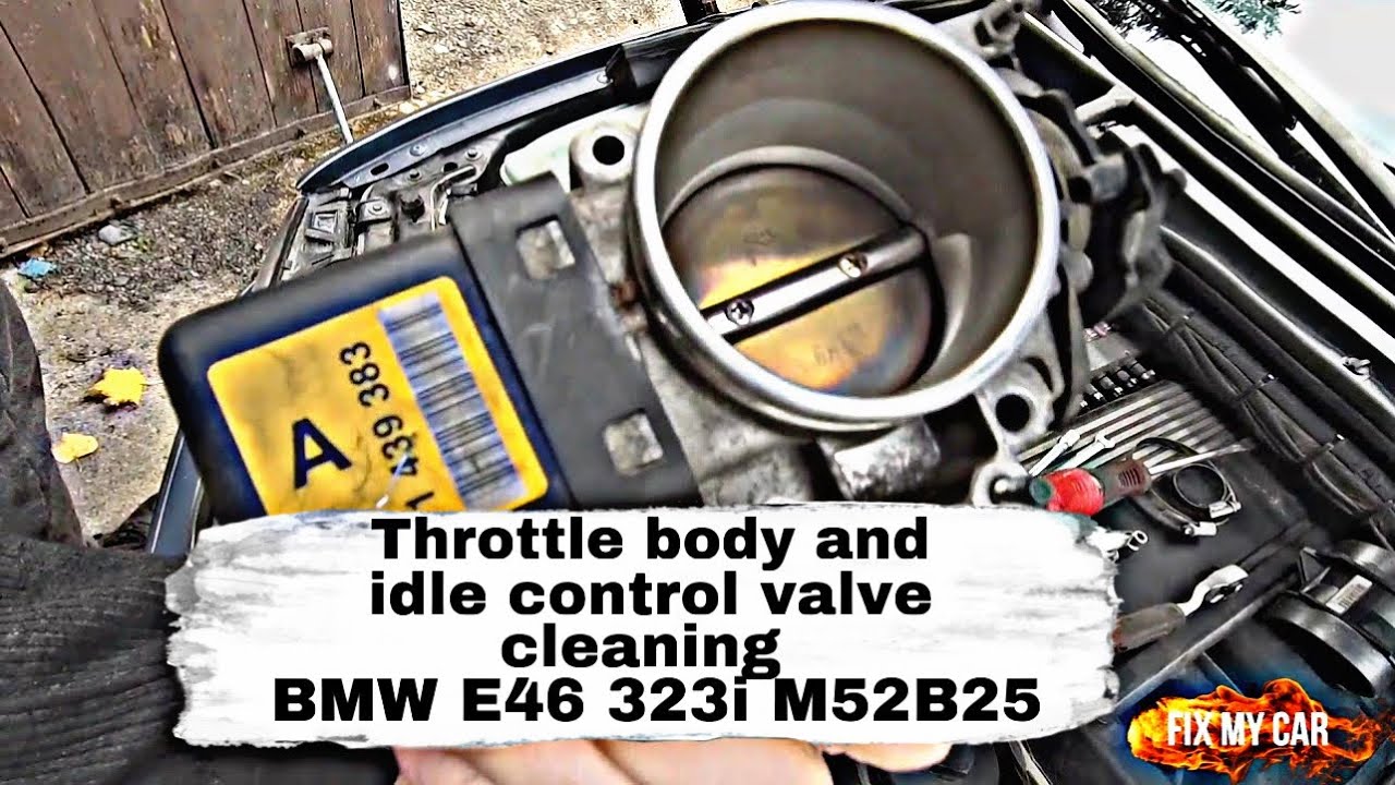 Throttle body and idle control valve cleaning BMW e46 323i M52B25