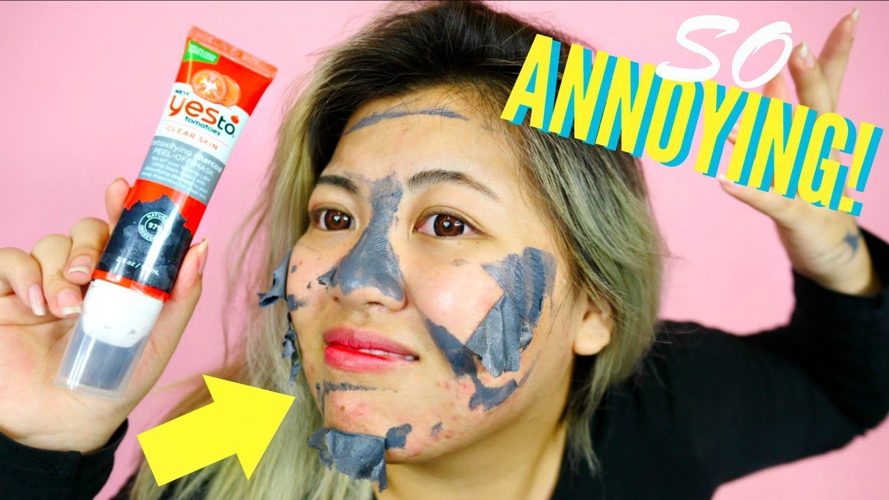 MOST ANNOYING TOMATO CHARCOAL Peel Off Mask for ACNE!