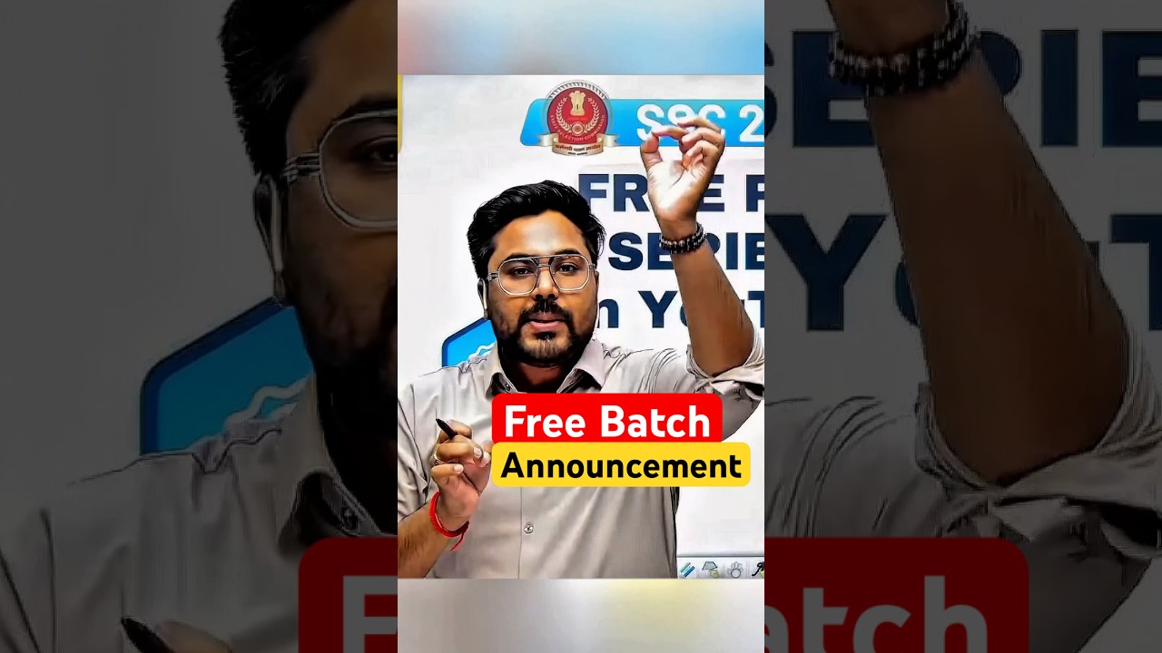 Free Batch Announcement on YouTube 🔥 Gagan Pratap Sir #ssc #cgl #ssccgl
