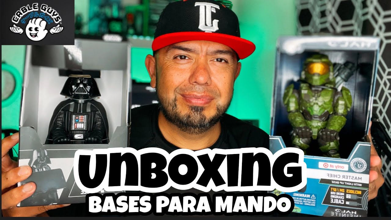 UNBOXING Bases Para Control / Mando MASTER CHIEF & DARTH VADER De   CABLE GUYS