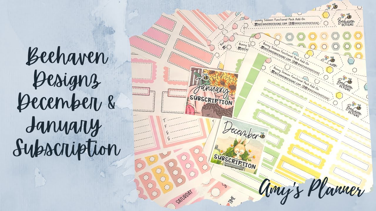 December & January Subscription // Beehaven Designz // Planner Goodies