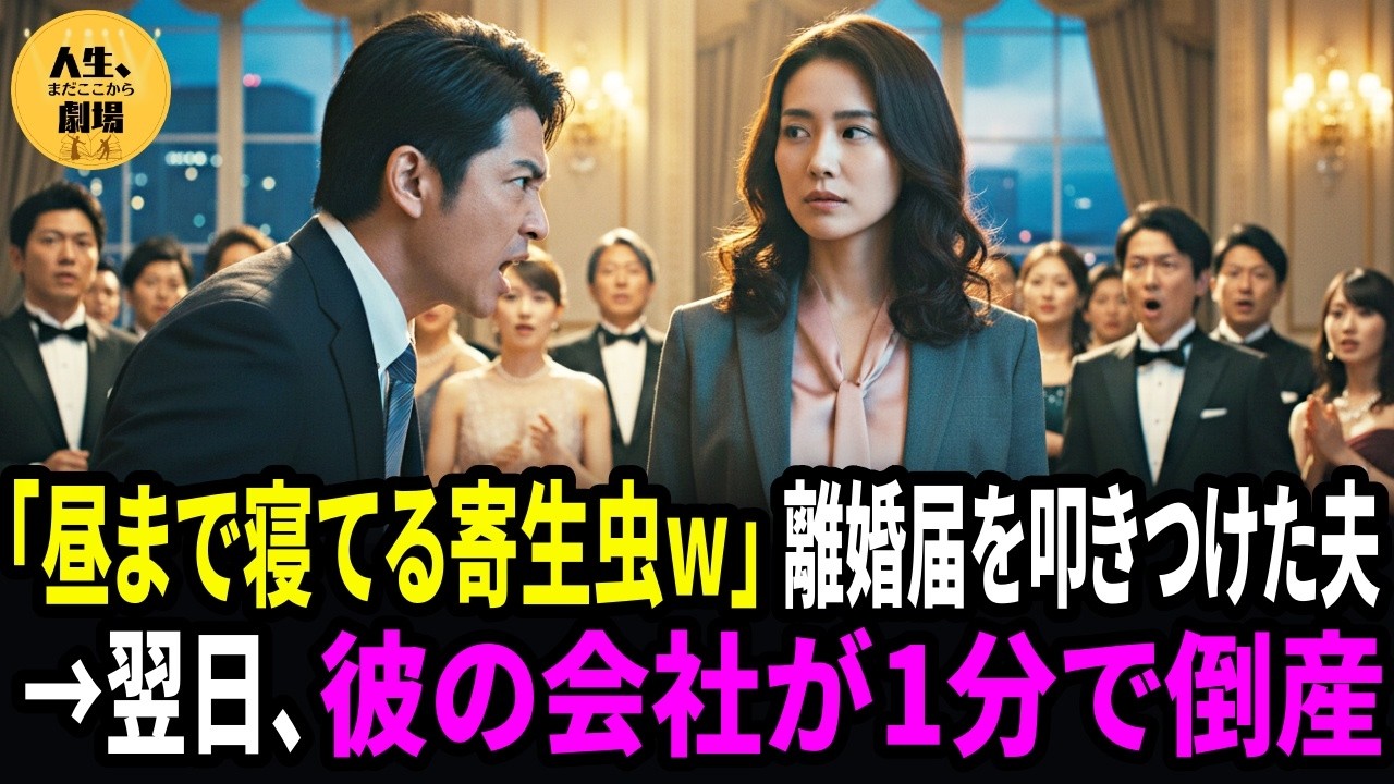 「昼まで寝てる寄生虫w」離婚届を叩きつけた夫→翌日、彼の会社が“1分で終わった”理由