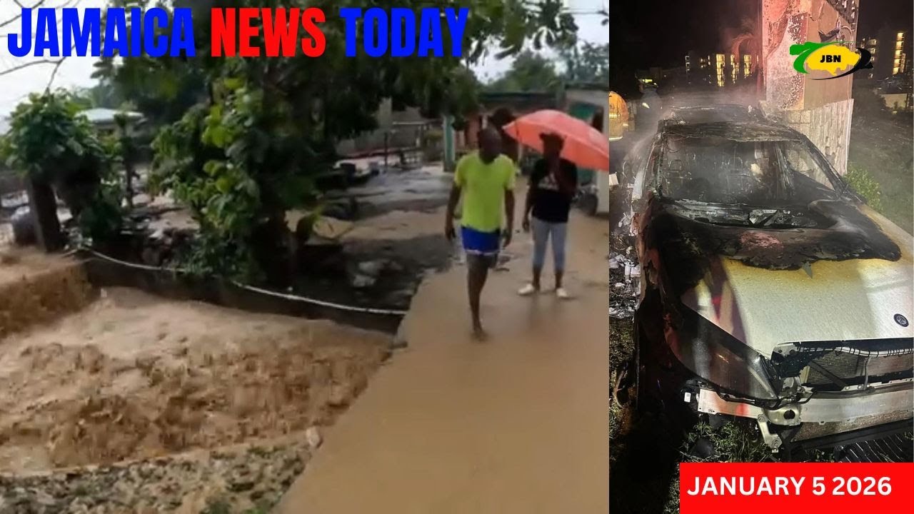 JBNN&mdash;Jamaica News Today Monday January 5, 2026 | Flash flood watch still on| Two die in fiery crash