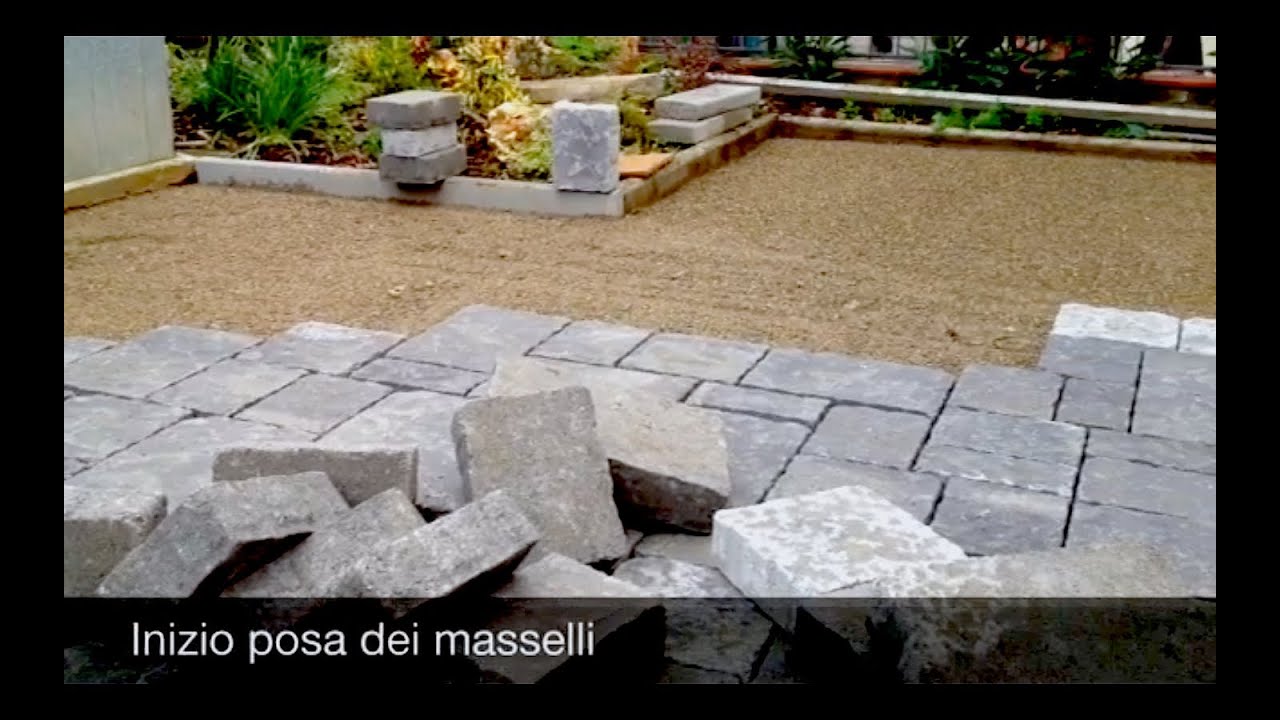 Pavimentazione da esterno in autobloccanti