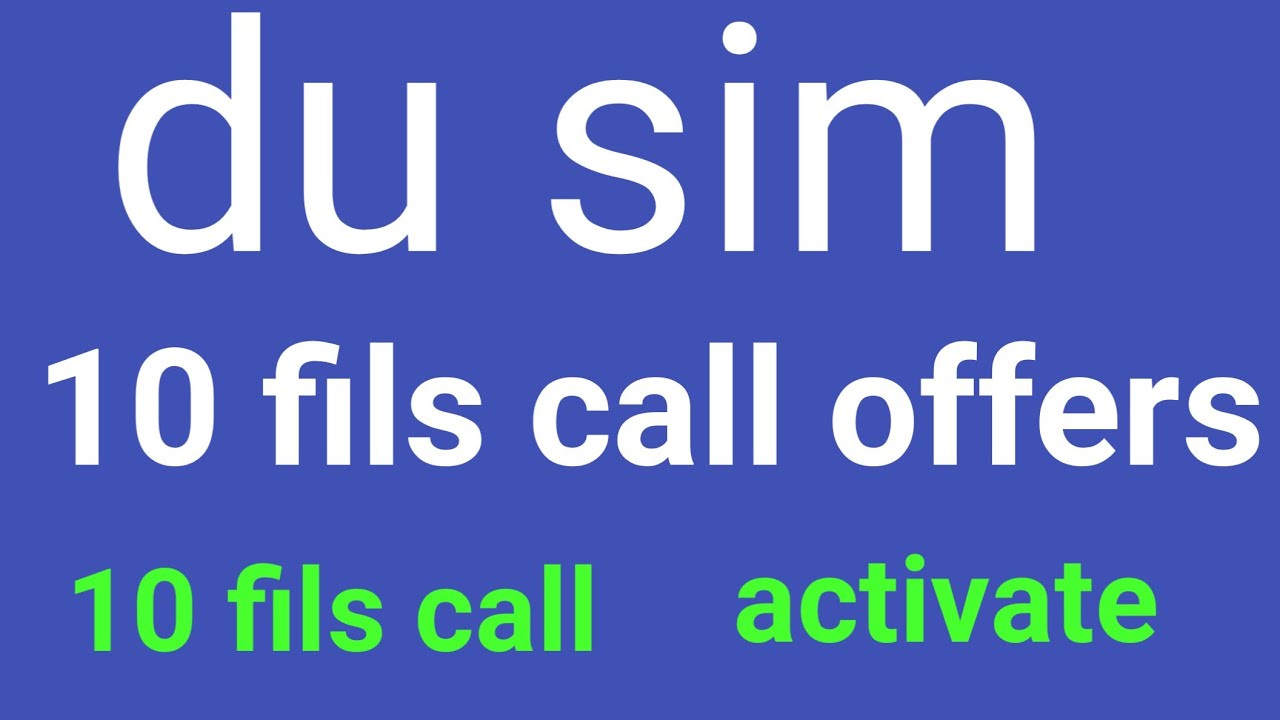 du10 fils per minute call offer india code?