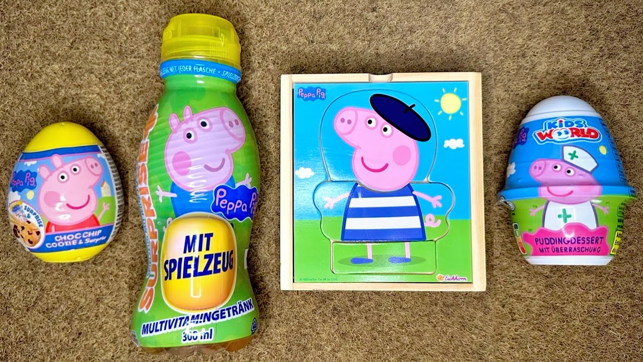 🤩 Funny Peppa Pig Video | Satisfying Candy ASMR | Surprise Egg Softdrink Sweets & Toys opening