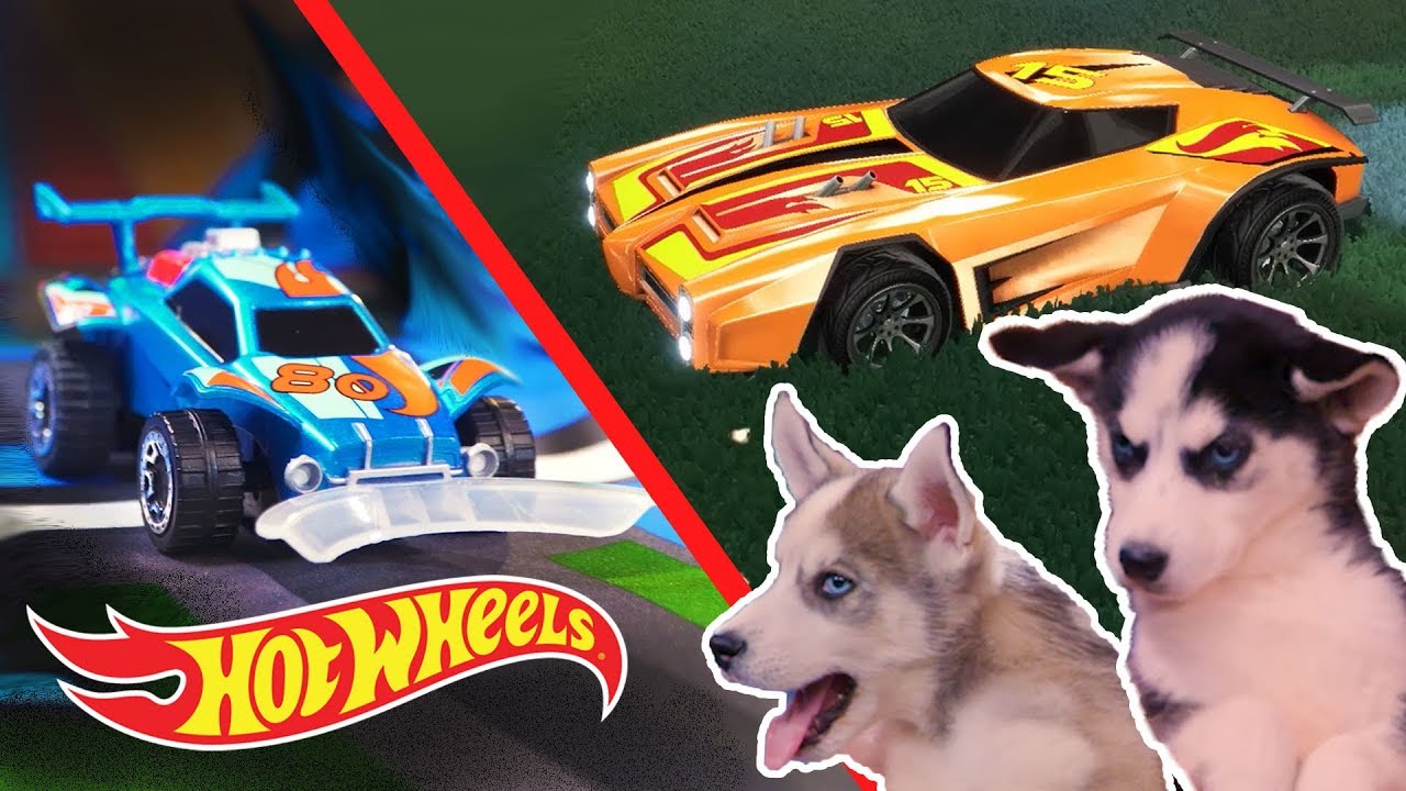 Играем в реальную игру Rocket League с щенками | Gaming Garage | Hot Wheels
