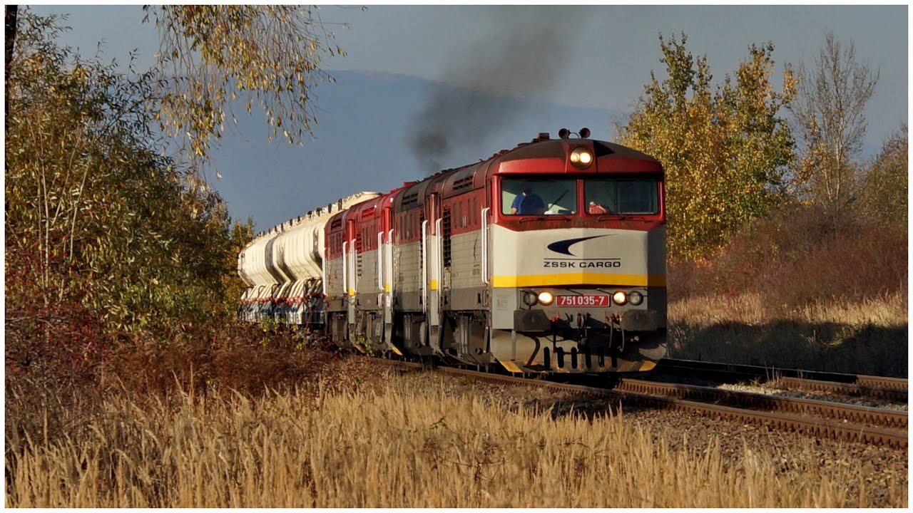 4 Bardotky na nákladnom vlaku s vápencom do Zemianskych Kostolian #train #vlaky #railway