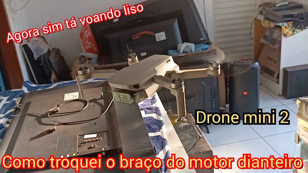 Drone Dji mini 2 como trocar o braço dianteiro, quebrou como colocar bracinho novo, meio difícil 😬