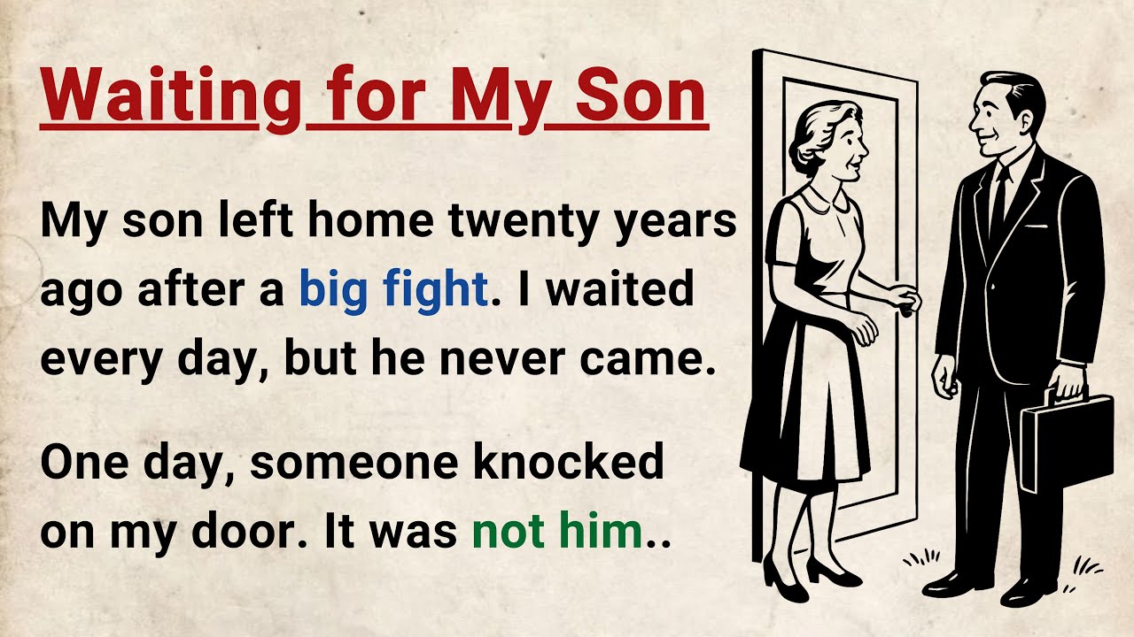 Learn English through Stories Level 3 ⭐ Waiting for My Son - Emotional English Story for Listening