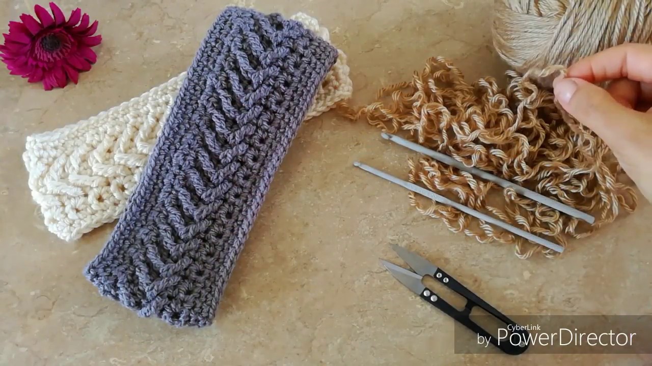 BANDA // DIADEMA TEJIDA EN PUNTO FLECHA  a Crochet