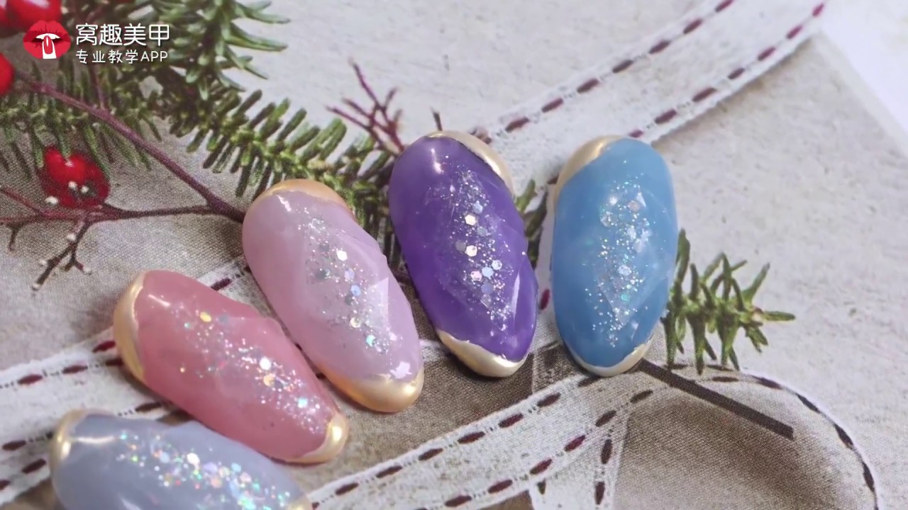 【Watch Nail Teach Me-1168th phase】Shimmering Gem Nail【你求窝教 第1168期】优雅闪粉 气质宝石