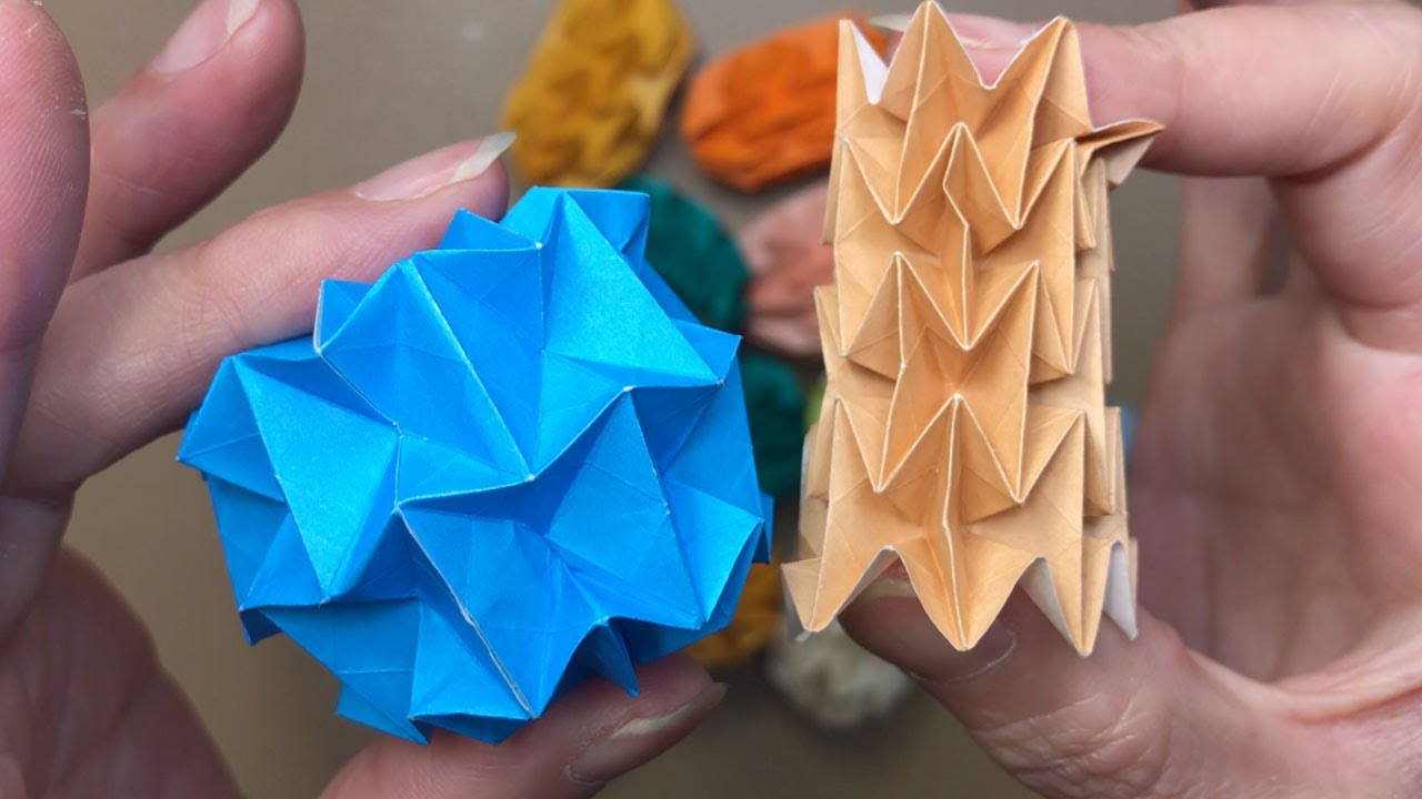 【Action origami】折り方が分かりやすい折り紙のマジックボール（音声解説付き）
