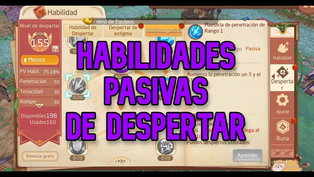 🟣 HABILIDADES pasivas de DESPERTAR - ASURA 🟣 | Tales Of Wind