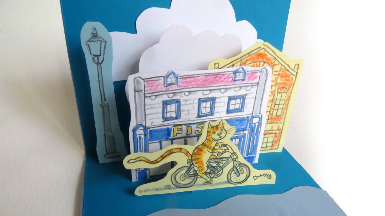 Pop up tutorial 2  - 'Cat on a Bike'