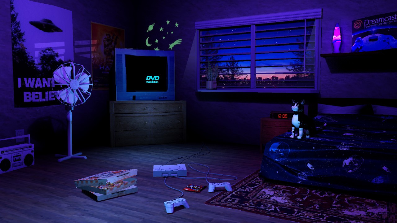 summer 2003.. - 5 hours of bedroom fan ambience / ps1 style