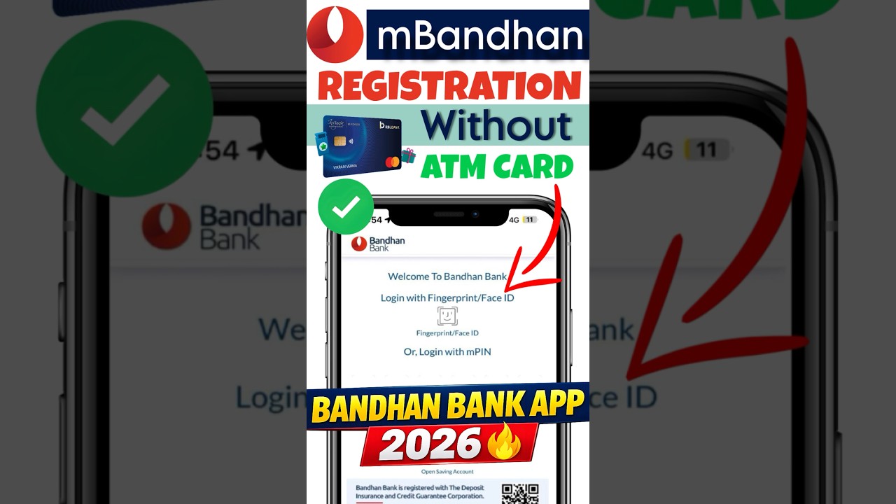 Bandhan Bank Mobile Banking Registration 2026| #shorts