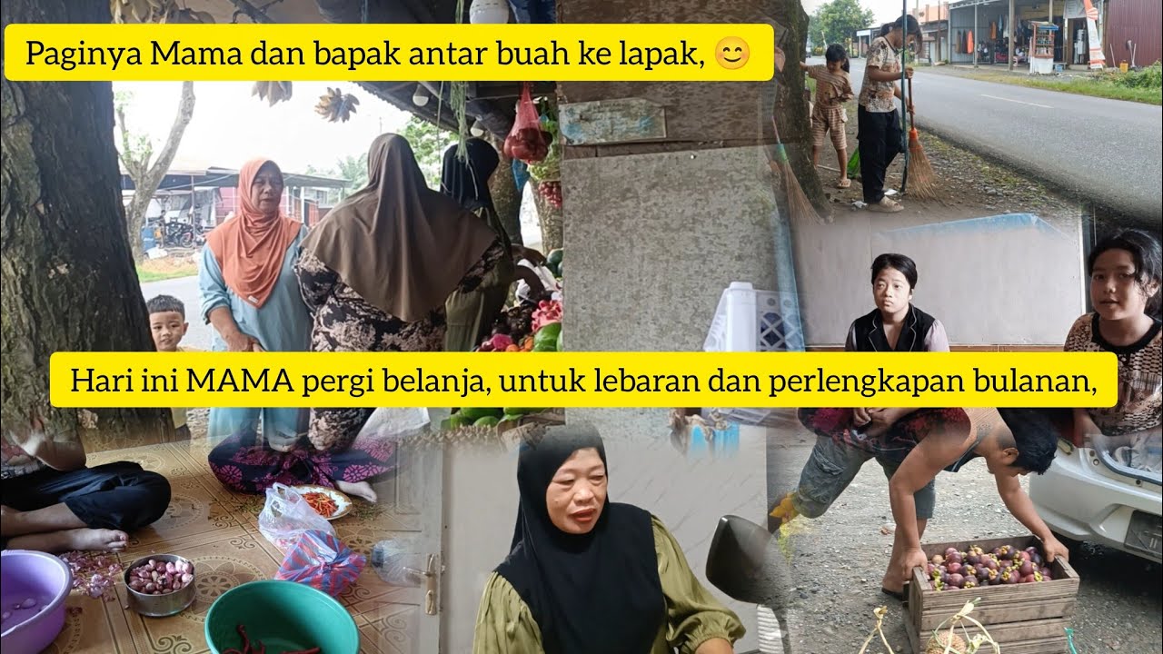 ANTAR BUAH KELAPAK LANJUT SUSUN DAN PULANG KERUMAH LAGI BERSIHKAN BUMBU DAGING