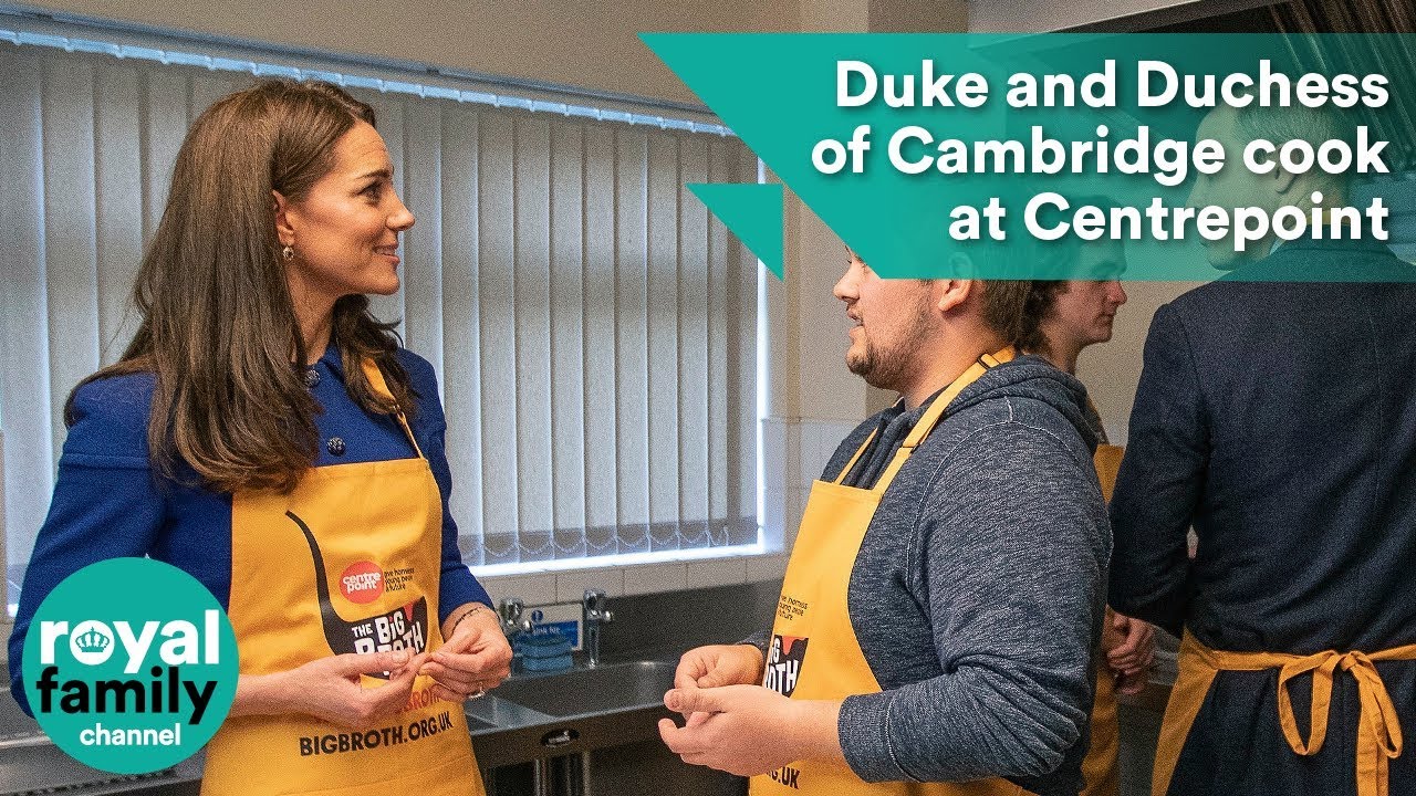 Duke and Duchess of Cambridge cook at Centrepoint