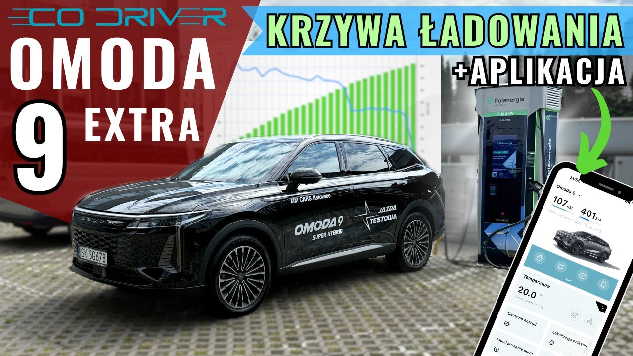 Omoda 9 Super Hybrid - Krzywa ładowania | Aplikacja OMODA JAECOO | Ocynk | Hak holowniczy | Test PL