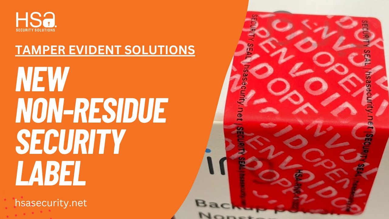 NEW RED Non-Residue Security Label | Clean Removal, Strong Tamper Evidence