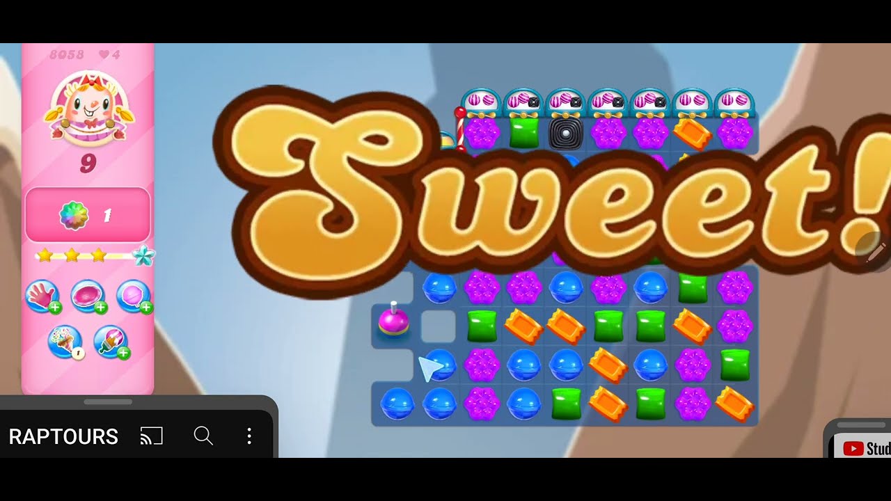 Candy Crush Saga Level 8058 Mastery on the First try!