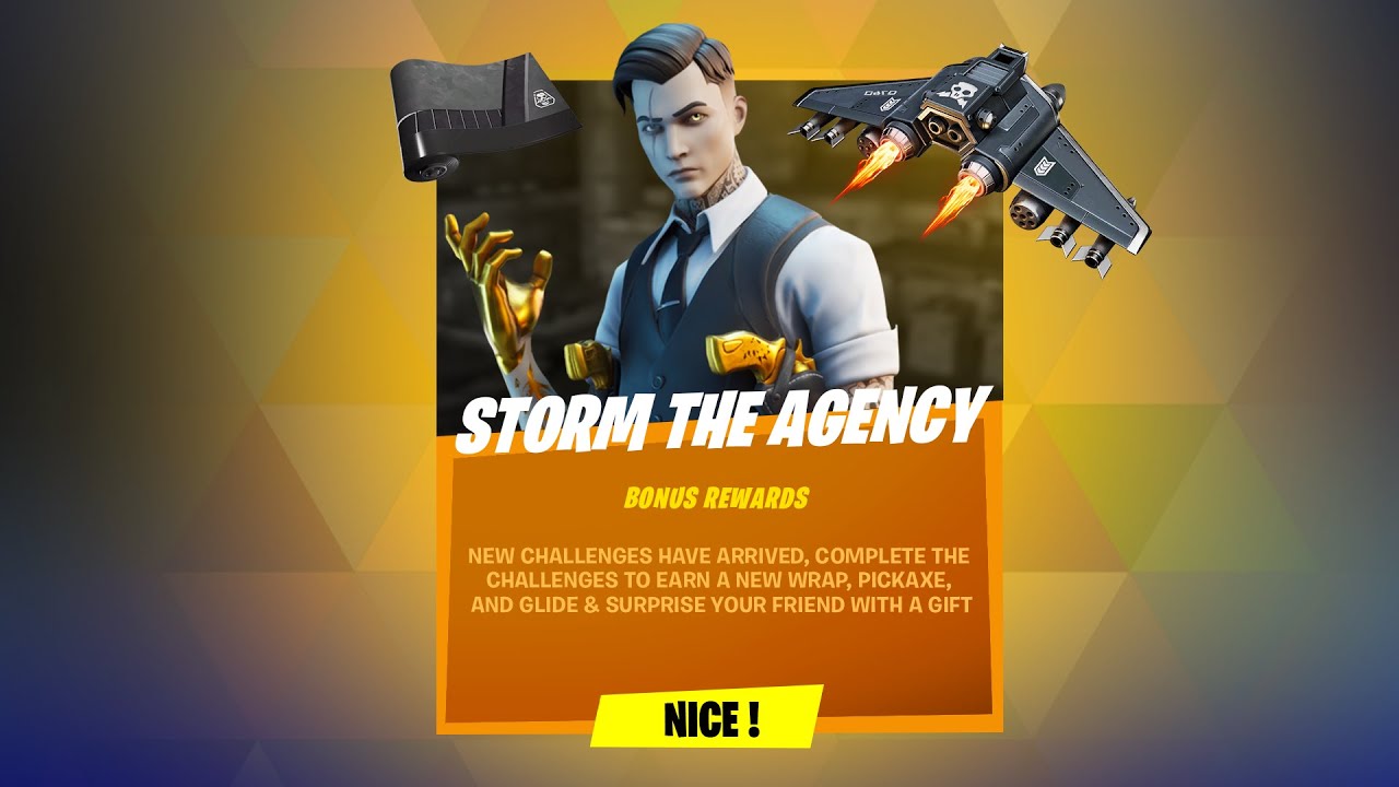 STORM THE AGENCY CHALLENGES & FREE REWARDS (Fortnite Battle Royale )