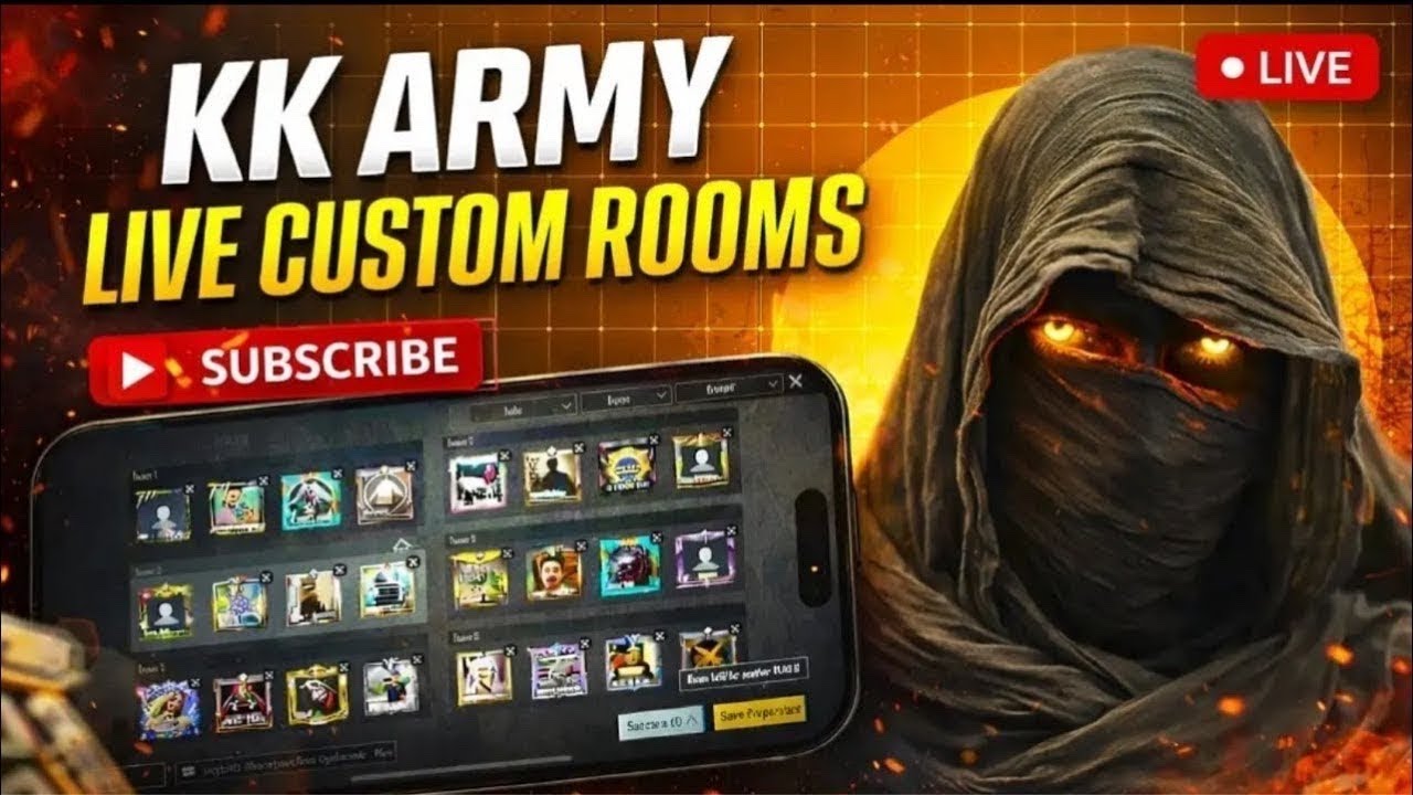 KK ARMY LIVE STREEM | CUSTOM ROOMS | RUSH GAMEPLAY | #PUBGMOBILE #KKARMY