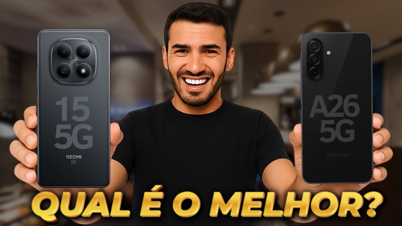 Redmi Note 15 5G vs Galaxy A26 5G Qual é o MELHOR? (Comparativo)